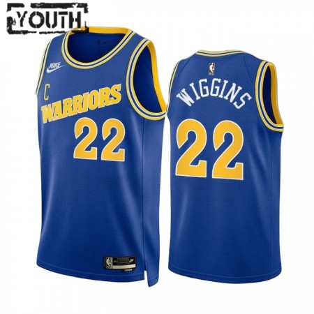 NBA Golden State Warriors Trikot Andrew Wiggins 22 Nike 2022-23 Classic Edition Blau Swingman - Kinder